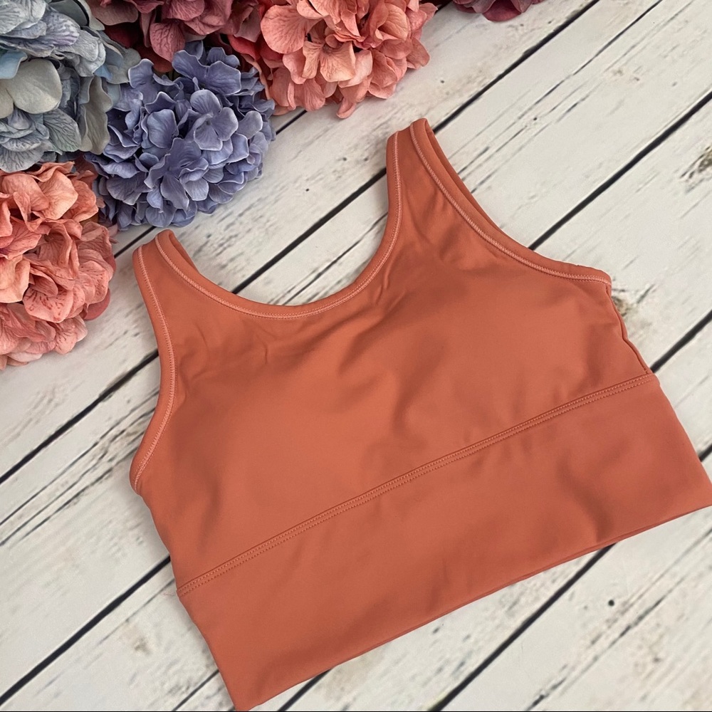 Dusty Rose Yoga Sport Halter Low Back Crop Top - Picture 13 of 16